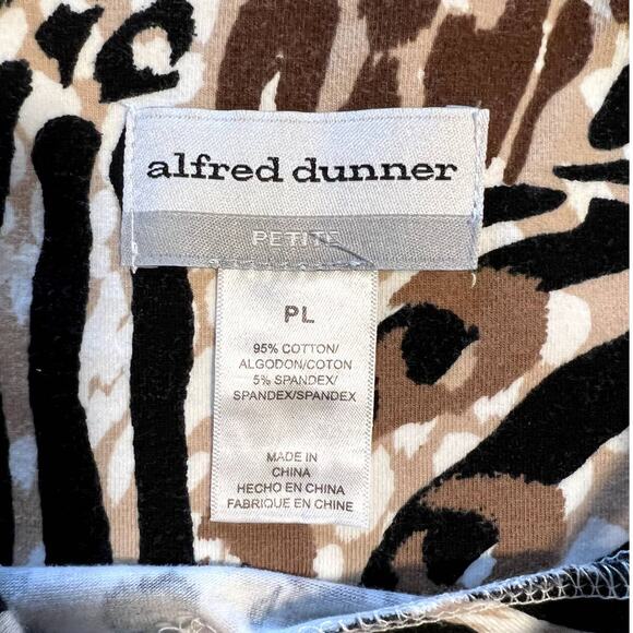 Alfred Dunner, Animal Print Top, Neckline detail studs, PL - Picture 3 of 9